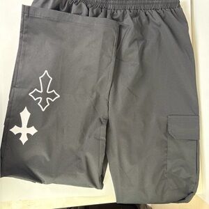 Zaful Black Casual Shorts with White Logo Tag
